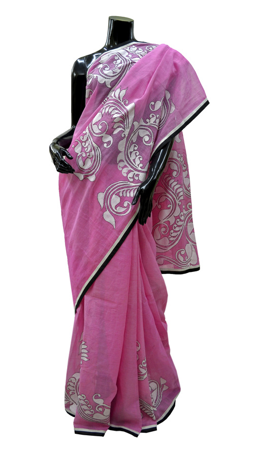 Cotton Kantha Stitch Sarees