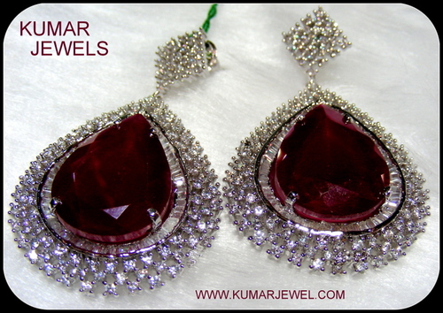 RUBY CUT EARRING