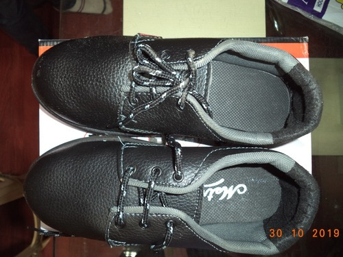 Black Metro Safety Shoes Micro With Steel Toe