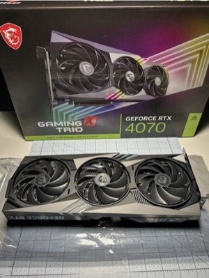 New MSI GeForce RTX 4070 GAMING X TRIO 12GB GDDR6X Graphics Card