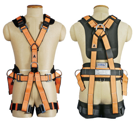 VIRAJ FBHWBP-02a - Polyester, Adjustable Size, Orange | Steel Buckles, Safety Harness, Durable, Easy Adjustment