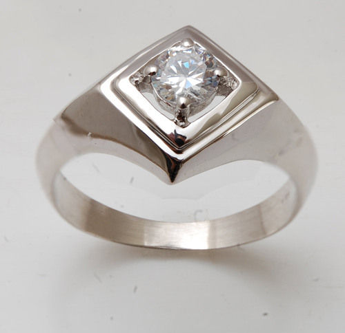 Jewelry Men|men's 925 Sterling Silver Rhinestone Hip Hop Ring - Geometric  Square Design