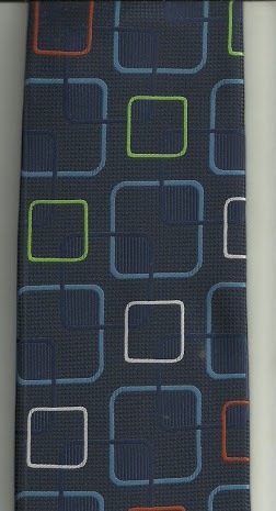 Dark Blue Printed Corporate Ties