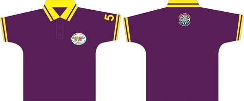 Violet Yellow Collared T-shirt