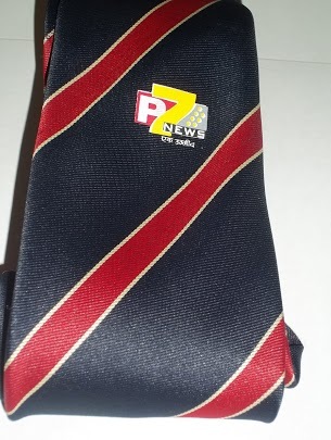 Logo Printed Red Blue Corporate Ties