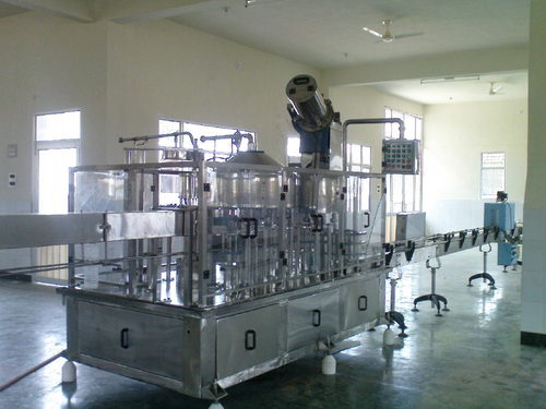 Bottle Filling Machine - Stainless Steel, 5x3x2 Meters, Silver | Durable Design, Easy Operation, Efficient Process, High Speed, Precise Filling