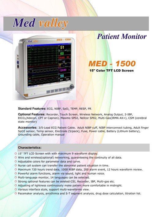 LCD Screen Patient Monitor