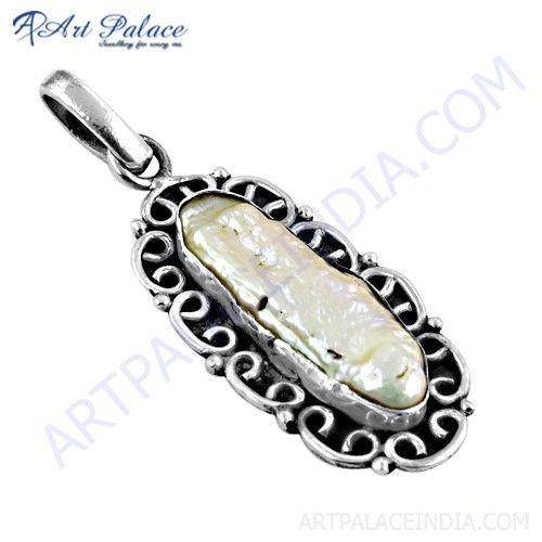 Fashion Accessories Viva Pearl Gemstone Silver Pendant