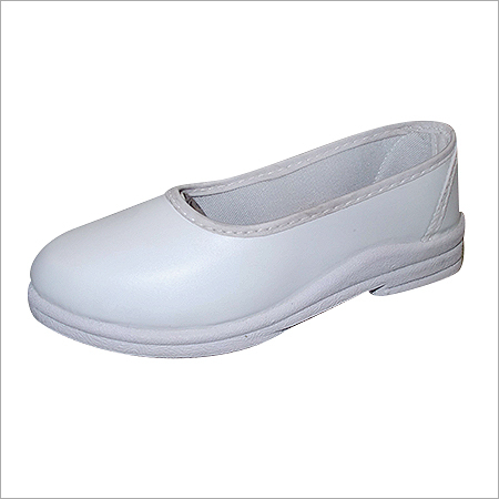 Girls White School Shoes