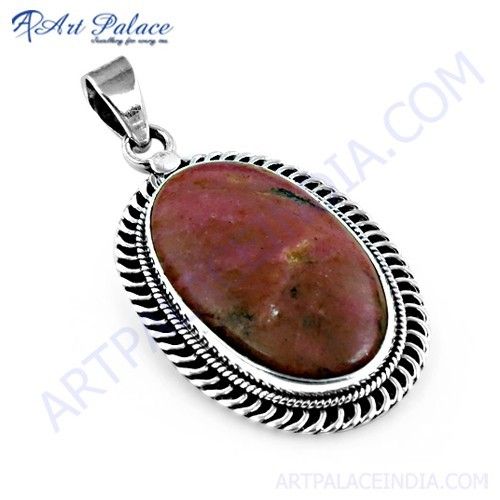 Popular Design Rhodolite Gemstone Silver Pendant, 925 Sterling Silver Jewelry