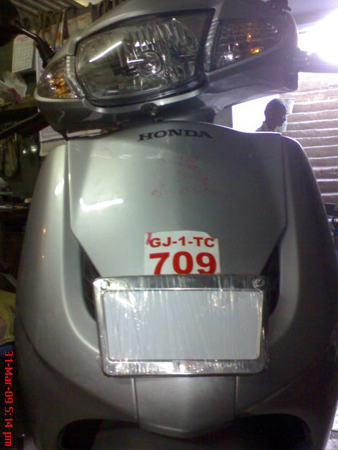 Scooter Number Plate