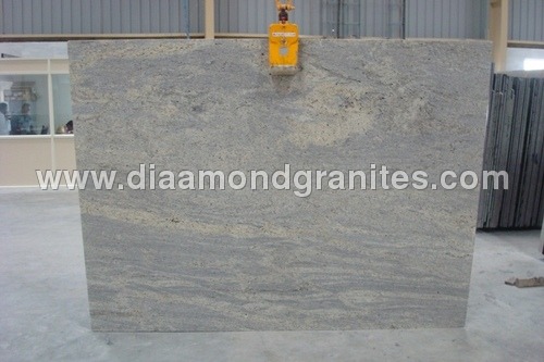 Kashmir White Granite Slabs - Polished 2cm Thickness, White | Durable, Heat, Scratch, Stain Resistant, Easy to Clean