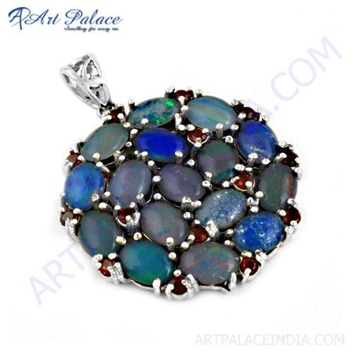 Wholesale Various styles Garnet & Opal Gemstone Silver Pendant