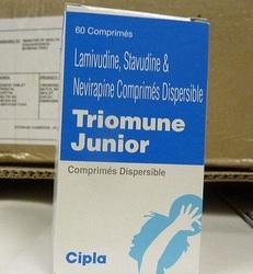 Triomune Junior Tab - Lamivudine Oral Tablet, Child-Friendly Dosage | Viral Suppression, Liver Health, Blister Pack