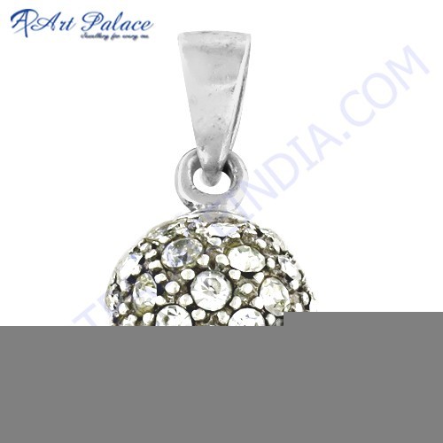 Newest Style Cubic Zirconia Gemstone Silver Pendant