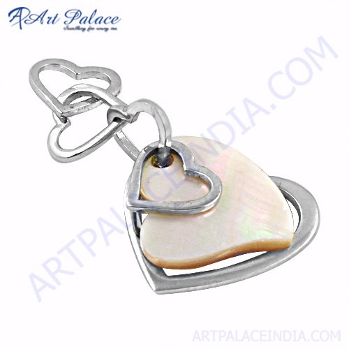 Lovable Mother Of Pearl Silver Pendant