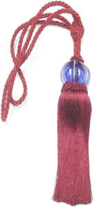 Rayon Tassel - Variable Size, Burgundy Color, Rectangular Shape | Handmade, Customizable, Lightweight, Decorative, Durable, Versatile
