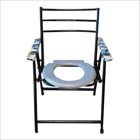 Commode Chair Faibar Top - Steel, Plastic, 40x50x80 cm, Black | Portable, Foldable, Stable Base, Load Capacity 120kg