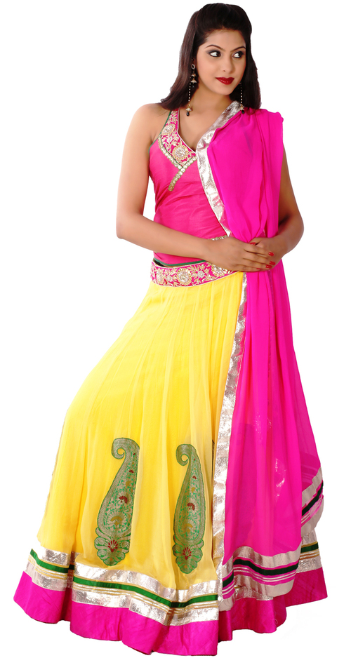 Yellow color designer Lehenga
