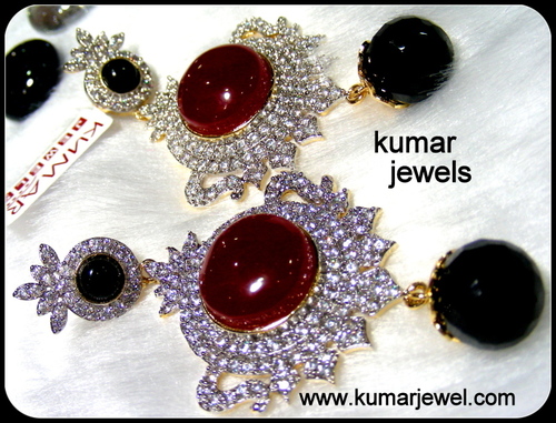 Diamond look dangler earring