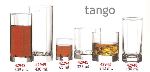 Glass Tango - Glass, Various Sizes, Cylindrical | Durable, Stackable, Dishwasher Safe, Crystal Clear Design