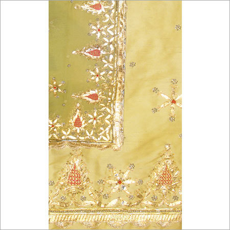 Pista Green Color Designer Unstitched Suit