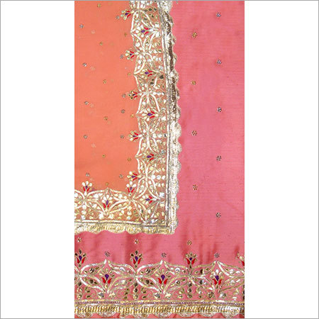 Light Pink Raw Silk Designer Unstitched Suit