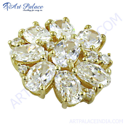 Newest Style Cz Gemstone Silver Gold Plated Pendant 