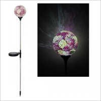 Solar Led Garden Stake Light - Glass & Metal, 30cm, Purple | Attractive Design, Energy Saving, Easy Install, Solar Powered, 20 Lumens