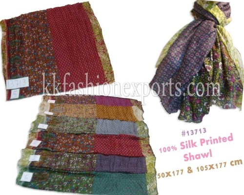 100% Silk Printed Shawl