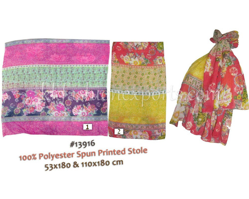 Polyester Spun Printed Stole