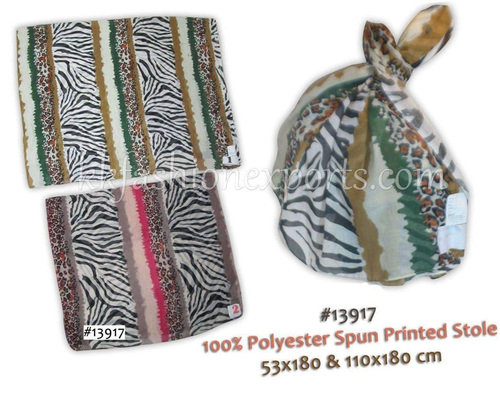 Polyester Spun Printed Stole