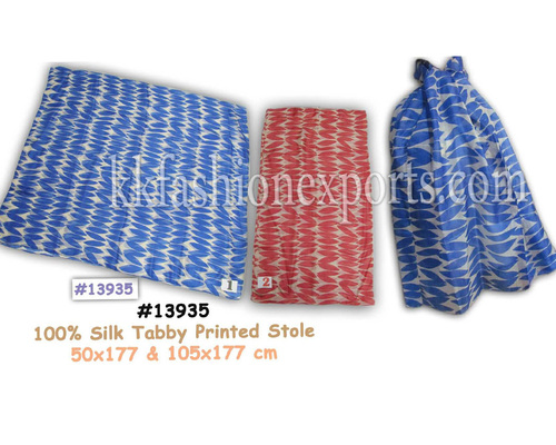 Printed Tabby Silk Scarf