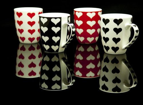 Coffee Mug Hearts Design
