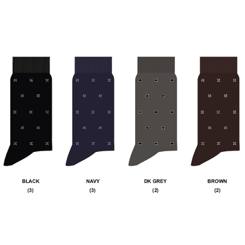Soft Combed Cotton With Lycra Socks - Free Size, Brown and Black Print, High Elasticity for Gents