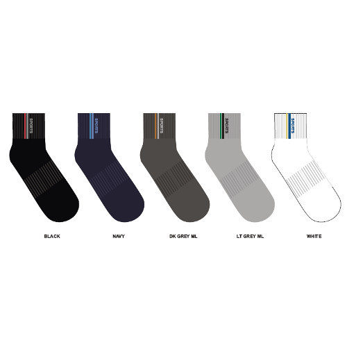 Black Soft Combed Cotton With Lycra Socks