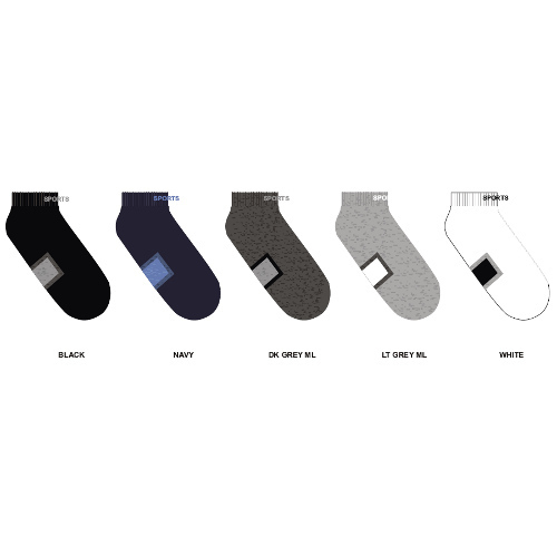 Black Soft Combed Cotton With Lycra Socks