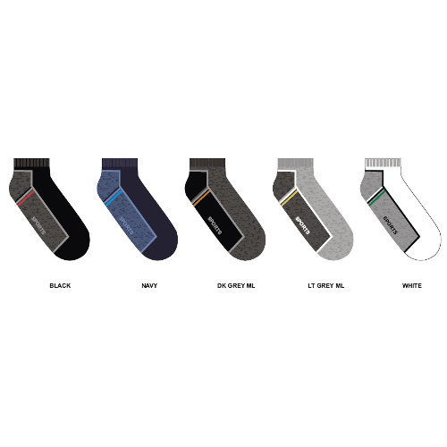 Multicolor Soft Combed Cotton With Lycra Socks