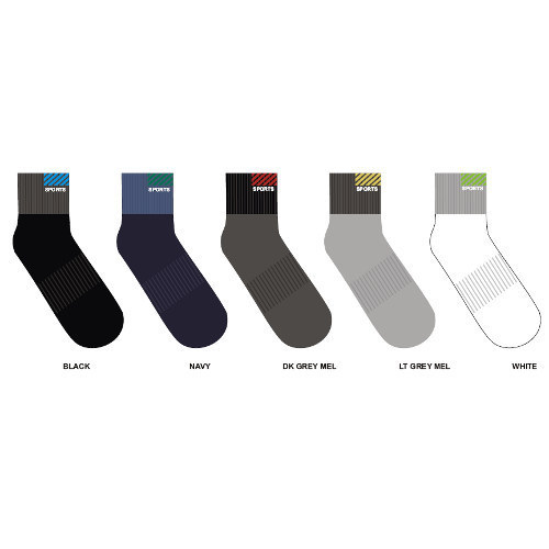 Black Soft Combed Cotton With Lycra Socks