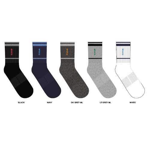 Black And White Soft Combed Cotton With Lycra Socks