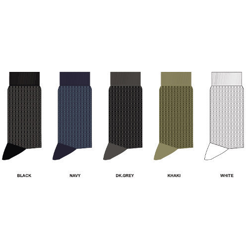 White And Mix Gents Designer Socks