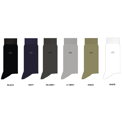 Men's Plain Socks - Cotton, Free Size | Multicolor, High Elasticity, All Season, Gents