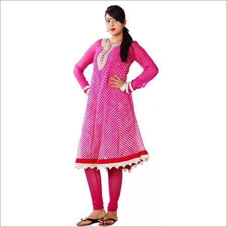 Magenta color designer leheria long suit of anarka