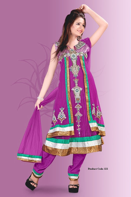 Dark pink net embroidery desinger salwar kameez
