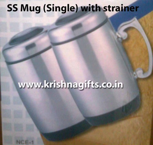 SS Mug with strainer