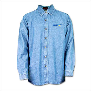 Mens Denim Shirts - Denim, Various Sizes, Blue | Durable, Comfortable Fit, Customizable, Long Sleeves, Button Closure