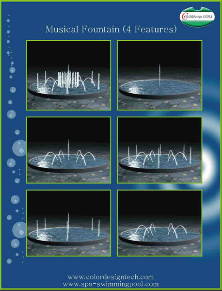 Musical Fountain - Stainless Steel, Variable Dimensions, RGB LED | Water Display, Musical Sync, Multiple Patterns, Outdoor Use