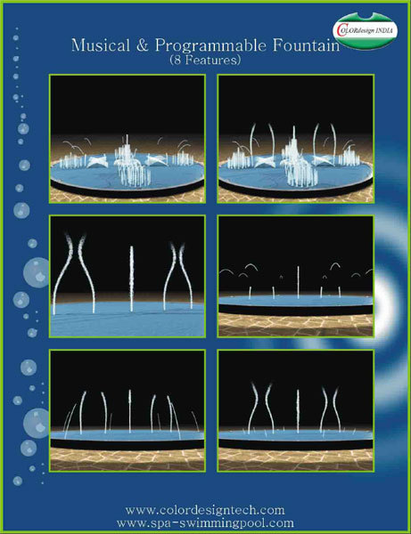 Musical Fountain - Stainless Steel, Variable Dimensions, 15 HP Pump | Programmable, LED Lighting, Multiple Nozzles, Outdoor Use