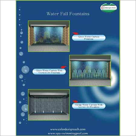 Water Fall Fountains - Acrylic Steel, Variable Sizes, LED Lighting | Relaxing Ambiance, Indoor Outdoor, Easy Installation