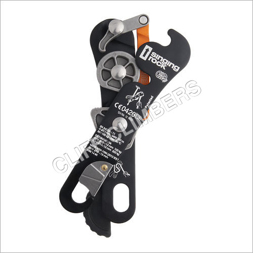 DESCENDOR INDY EVO SINGING ROCK - Aluminum Alloy, Black, 450g | Controlled Descent, Double Auto-Locking, Two-Person Rescue